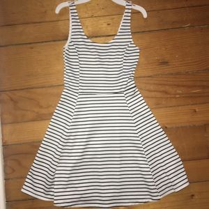 H&M Navy and White Striped Dress